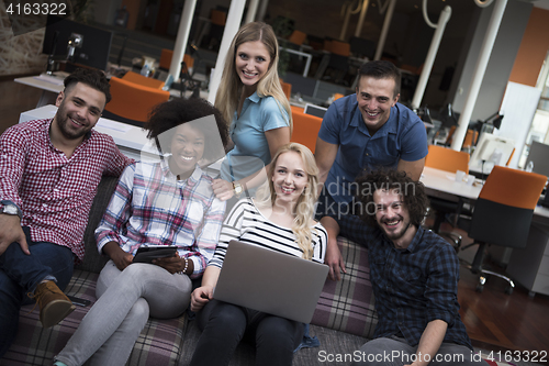Image of Multiethnic startup business team on meeting