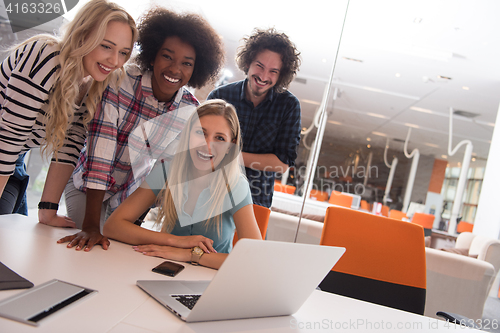 Image of Multiethnic startup business team on meeting