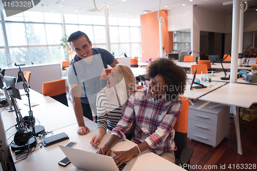 Image of Multiethnic startup business team