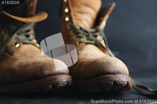 Image of Old leather boots