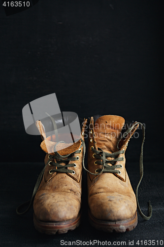 Image of Old leather boots