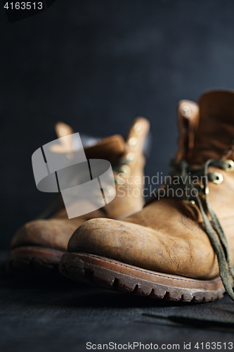 Image of Old leather boots