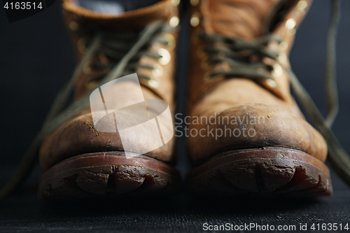 Image of Old leather boots