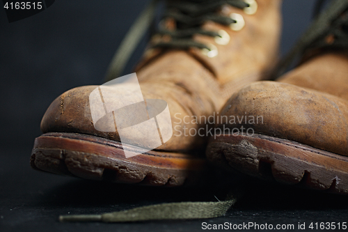 Image of Old leather boots