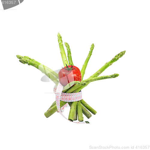 Image of asparagus and tomato