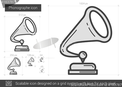 Image of Phonographe line icon.