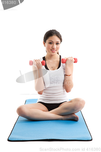 Image of Asian woman exercise