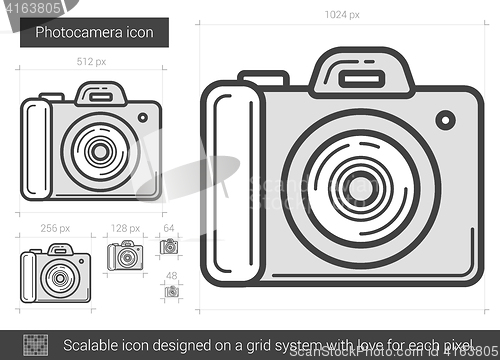 Image of Photocamera line icon.