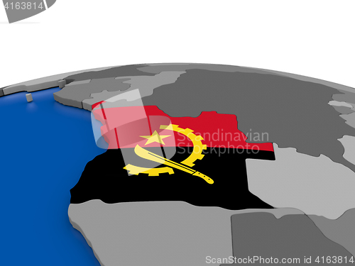 Image of Angola on 3D globe