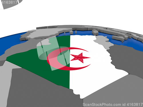 Image of Algeria on 3D globe