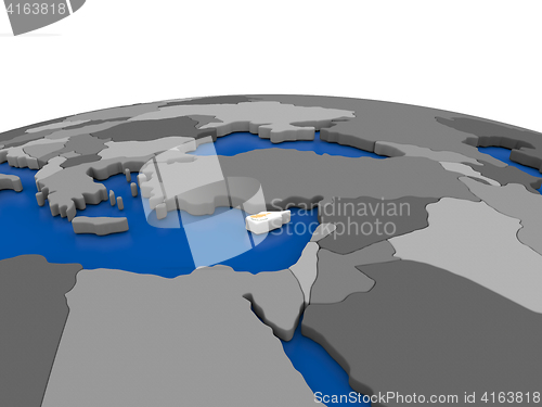 Image of Cyprus on 3D globe