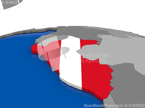 Image of Peru on 3D globe