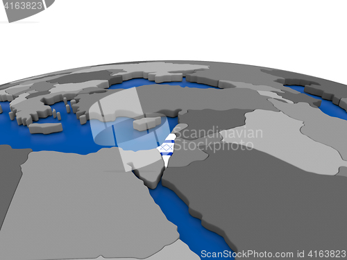 Image of Israel on 3D globe