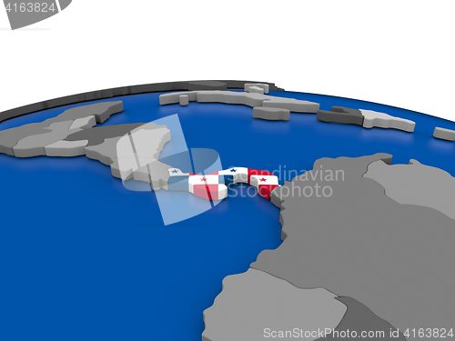 Image of Panama on 3D globe