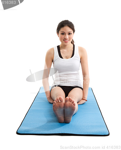 Image of Asian woman exercising