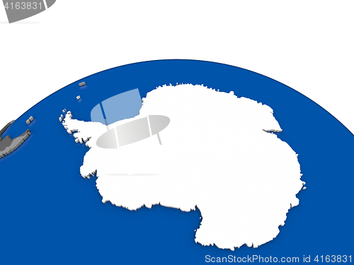 Image of Antarctica on 3D globe