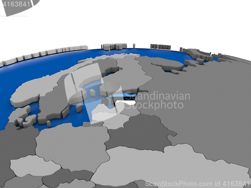 Image of Estonia on 3D globe