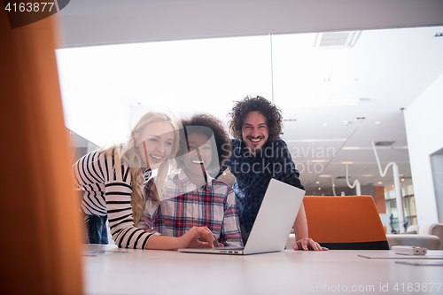 Image of Multiethnic startup business team on meeting