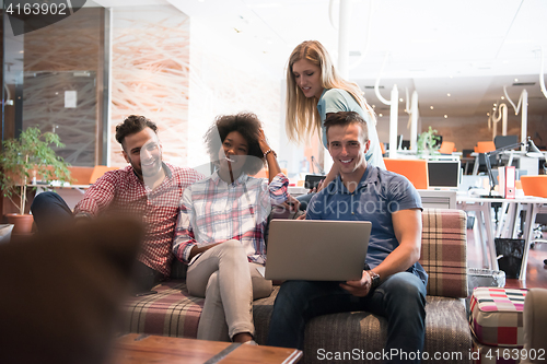 Image of Multiethnic startup business team on meeting