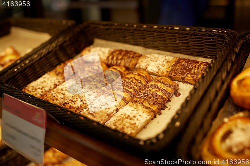 Image of close up of buns at bakery