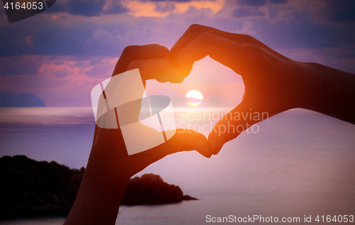 Image of love on the beach