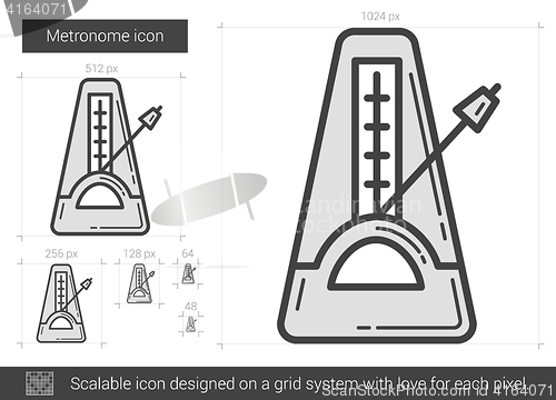 Image of Metronome line icon.