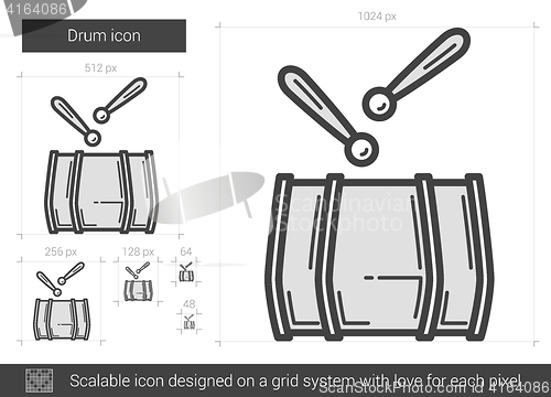 Image of Drum line icon.