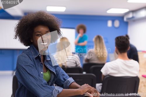 Image of Portrait informal African American business woman