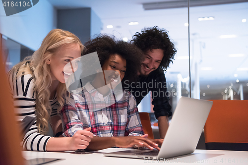 Image of Multiethnic startup business team on meeting