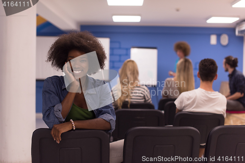 Image of Portrait informal African American business woman