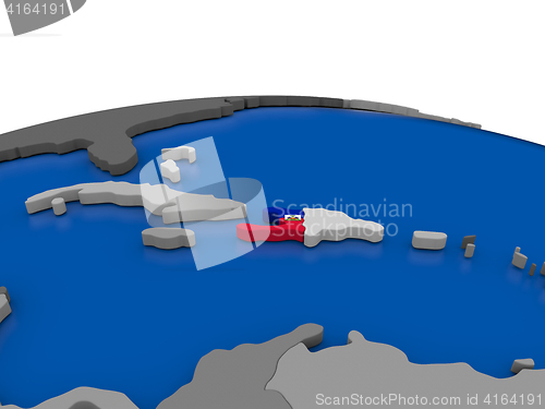 Image of Haiti on 3D globe