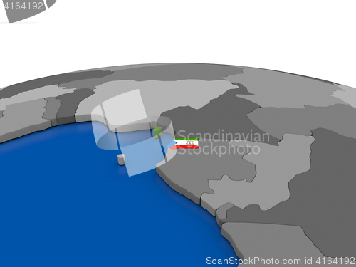 Image of Equatorial Guinea on 3D globe