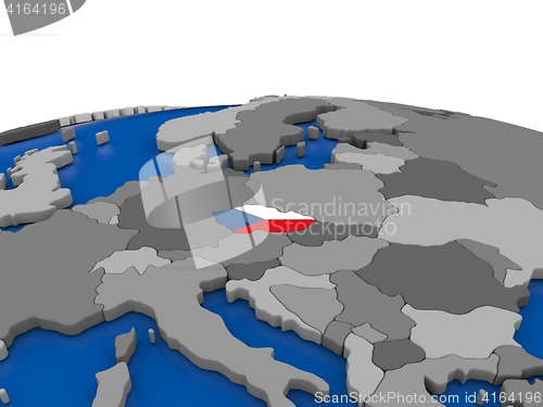 Image of Czech republic on 3D globe