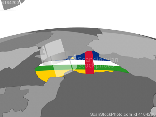 Image of Central Africa on 3D globe