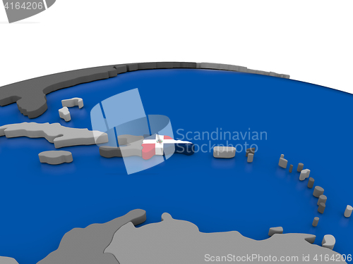 Image of Dominican Republic on 3D globe