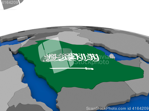 Image of Saudi Arabia on 3D globe