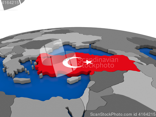 Image of Turkey on 3D globe