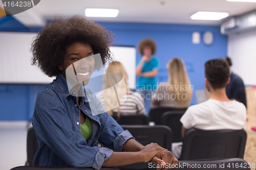Image of Portrait informal African American business woman