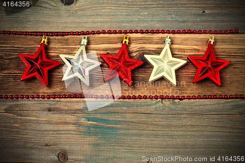 Image of red and silver stars