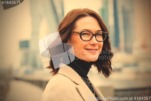 Image of successful businesswoman portrait