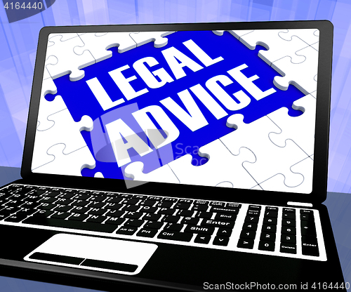 Image of Legal Advice On Laptop Shows Legal Consultation
