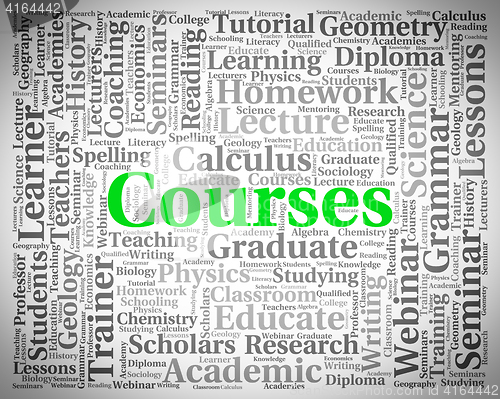 Image of Courses Word Indicates Programme Words And Syllabus