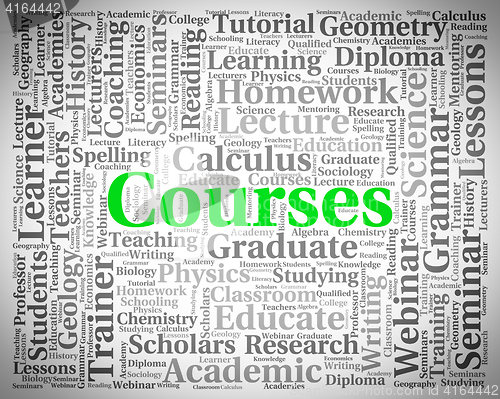 Image of Courses Word Indicates Programme Words And Syllabus