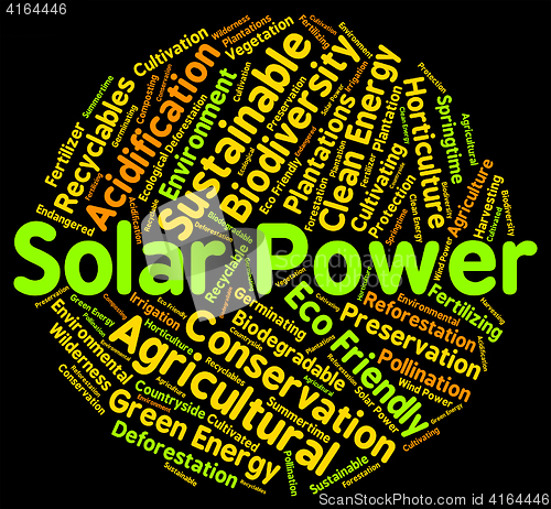 Image of Solar Power Represents Alternative Energy And Sun