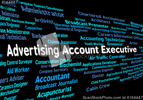 Image of Advertising Account Executive Shows Senior Administrator And Ceo