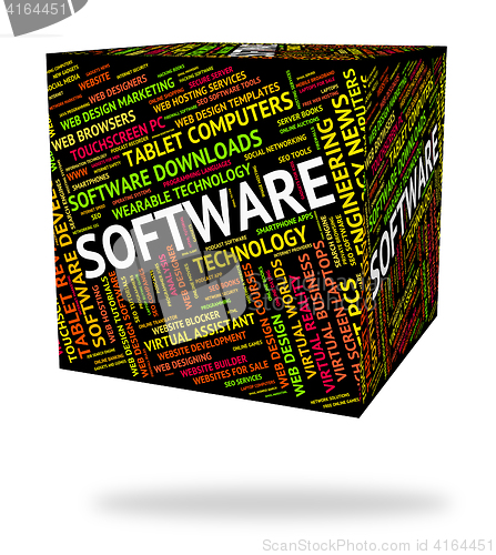 Image of Software Word Means Computers Words And Shareware