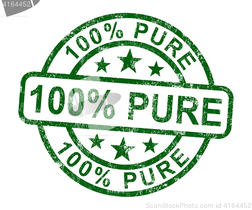 Image of 100% Pure Stamp Shows Natural Genuine Product