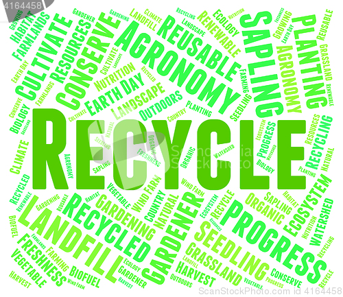 Image of Recycle Word Shows Eco Friendly And Recycled