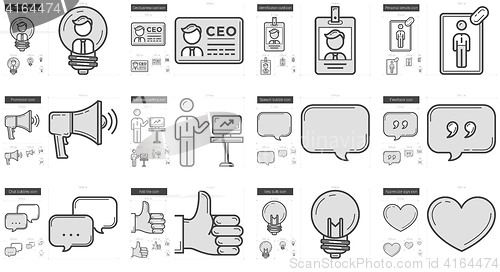 Image of Human resources line icon set.