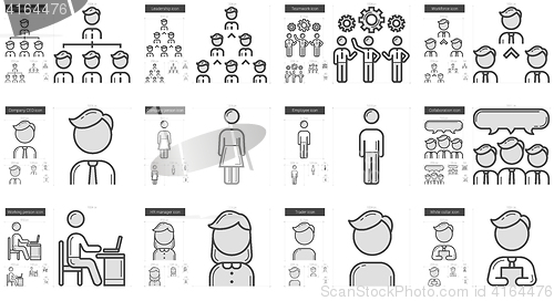 Image of Human resources line icon set.